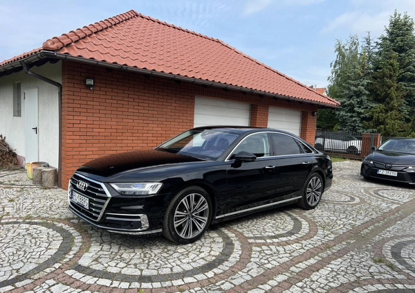 Audi A8 cena 310000 przebieg: 26000, rok produkcji 2021 z Leszno małe 466